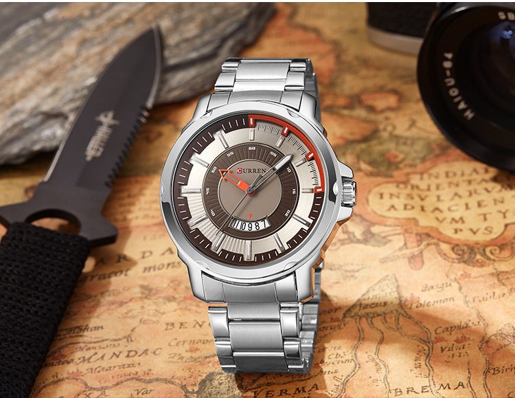 Ανδρικό Ρολόι CURREN M8229 Silver & Brown